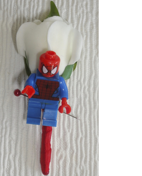 Spiderman Superhero Figure Buttonhole